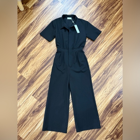 Sage The Label Black Utility-Inspired Zip-up Jumpsuit - Picture 2 of 6